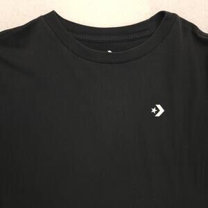 Converse Crew Neck Long Sleeve Graphic T Shirt Mens Size XS Black